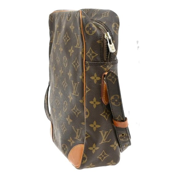 LOUIS VUITTON Logo Danube MM Shoulder Bag Monogram Leather Brown M45264 37EE867 - Picture 4 of 16
